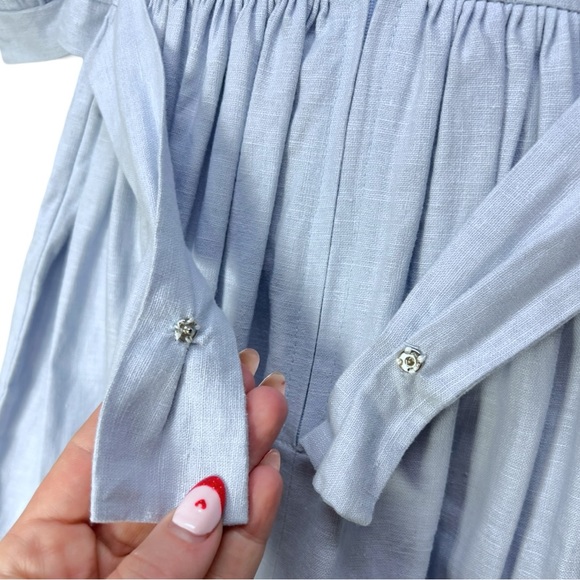 VTG 90’s Three Blind Mice Blue & White Short Sleeve Dress & Bloomers 24 months - Picture 11 of 13